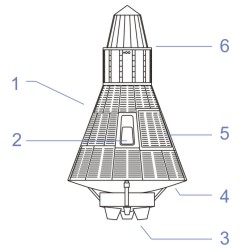Drawing of Mercury Spacecraft