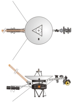 Drawing of Voyager space probe