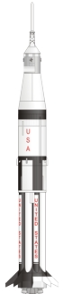 Saturn SA-205 rocket illustration