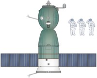 Soyuz-T Spacecraft Drawing