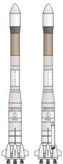 Ariane 2 and 3 rocket illustration