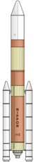 Japanese H-2 rocket illustration