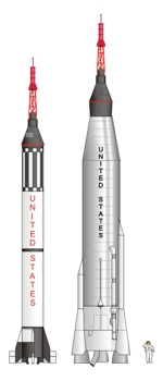 Mercury Redstone and Atlas rocket Illustration