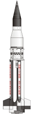 Saturn SA-5 rocket illustration