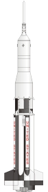Saturn SA-9 rocket illustration