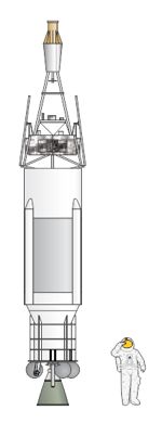 Agena B stage with Ranger spacecraft.