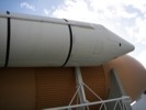 Solid rocket booster at KSC.